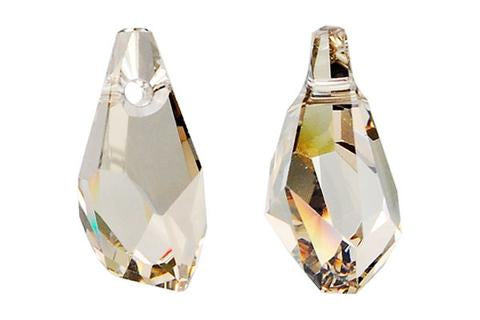 Polygon Drop Crystal (Silver Shade) 21mm 1pc