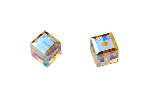 Cube Lime (AB) 4mm 12pc