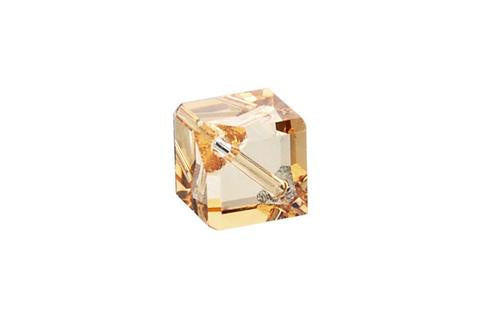 Diagonal Cube Crystal (Golden Shadow) 6mm 2pc