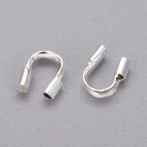 Nickel Free Silver Color Wire Guard 5X4mm 25pc
