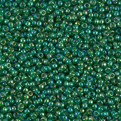 11-0354 - Turquoise/Green Inside Color Lined/Rainbow 10 grams