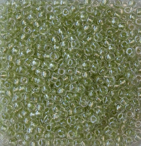 6-1527 - Crystal/Light Celery Inside Color Lined 10 grams