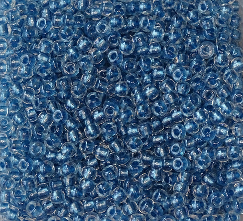 6-1529 - Crystal/Medium Blue Inside Color Lined 10 grams