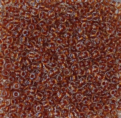 6-1551 - Crystal/Burnt Orange Inside Color Lined 10 grams