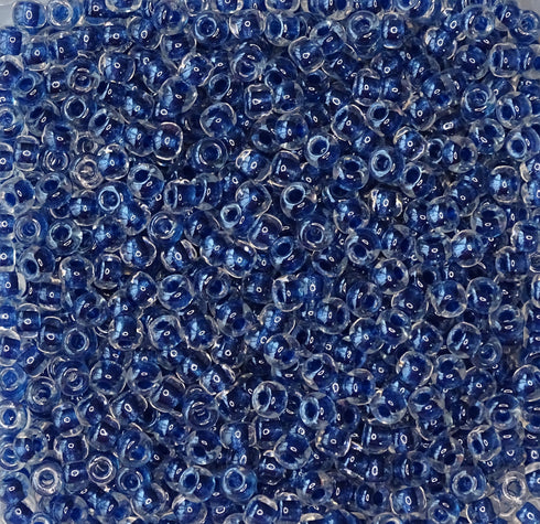 6-1557 - Crystal/Sapphire Blue Inside Color Lined 10 grams