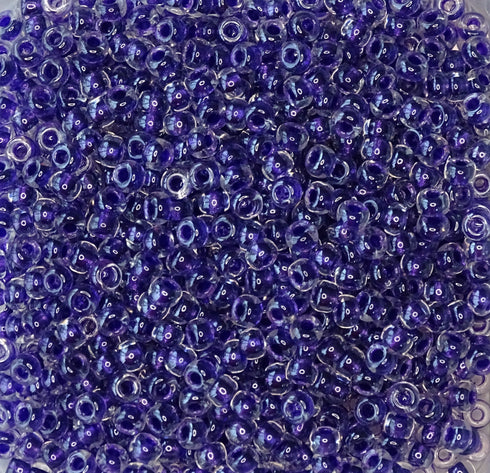 6-1558 - Crystal/Dark Purple Inside Color Lined 10 grams