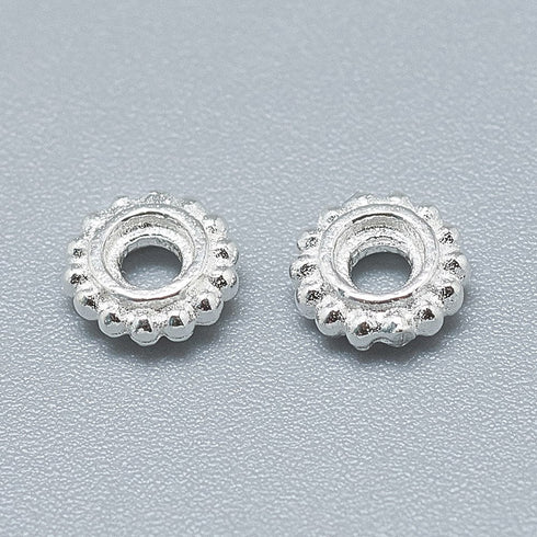 Sterling Silver Flat Round Spacer 5X1.5mm 5pc