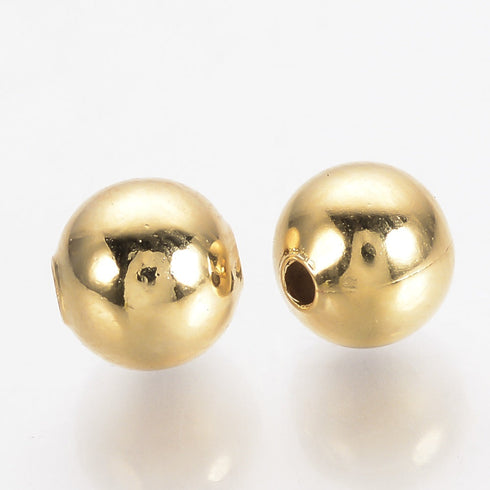 18K Gold Plated Spacer Beads 6mm 12pc