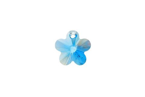 Flower Pendant Aquamarine 14mm 2pc