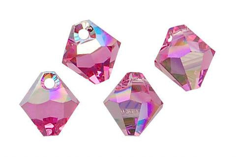 Bicone Pendant Rose (AB) 6mm 8pc