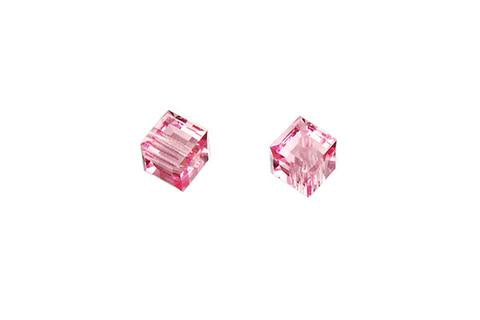 Cube Light Rose 8mm 4pc