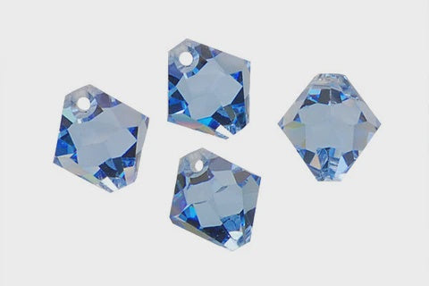 Bicone Pendant Lt Sapphire 6mm 8pc