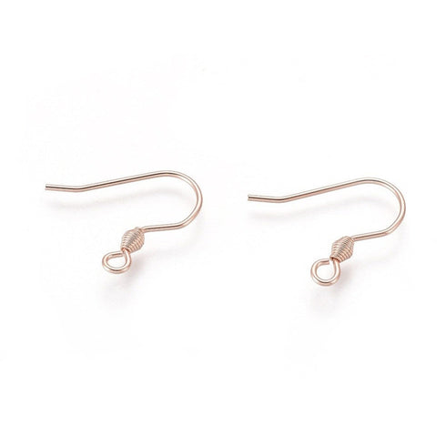 Stainless Steel Ear Wire Rose Gold Color 12pc