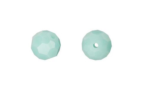 Faceted Round Mint Alabaster 8mm 4pc