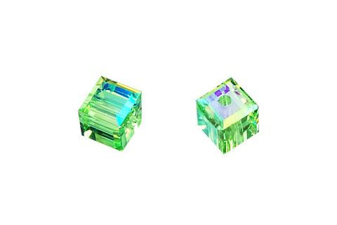 Cube Chrysolite (AB) 4mm 12pc