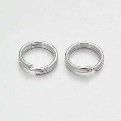 Silver Color Split Ring 6mm 24pc
