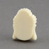 Synthetic Coral Buddha Head White 5pcs