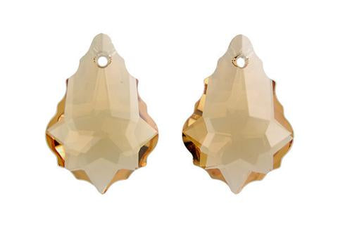 Baroque Pendant Lightt Colorado Topaz 16X11mm 2pc