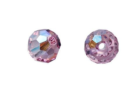 Faceted Round Light Amethyst (AB) 8mm 4pc