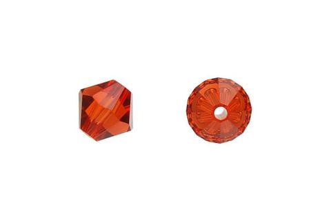 Bicone Indian Red 6mm 12pcs