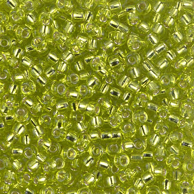6-0014 - Lime Green Transparent/Silver Lined 10 grams
