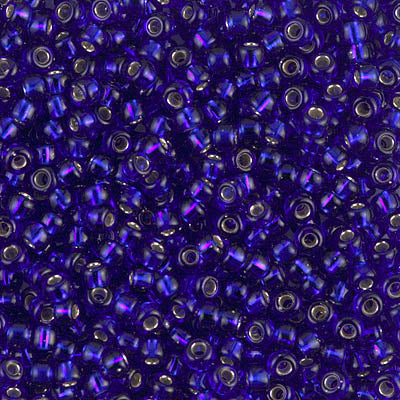 6-0020 - Cobalt Blue Transparent/Silver Lined 10 grams
