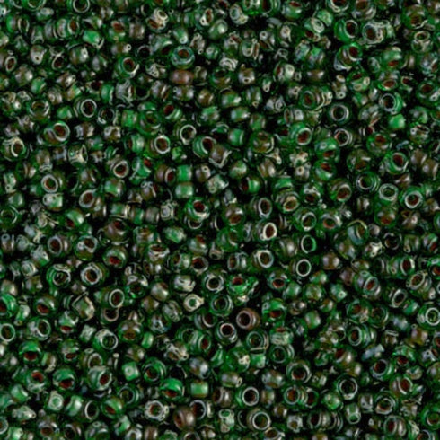 8-4507 - Spotted Jade Transparent/Picasso 10 grams