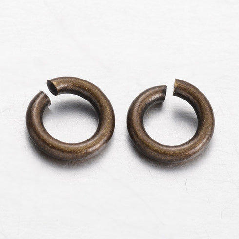 Open Jump Ring Antique Bronze 18ga 6mm
