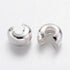Silver Color Iron Crimp Bead Covers 5mm 24pcs