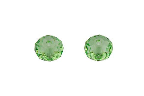 Rondelle Peridot 8mm 4pc