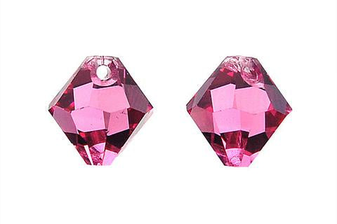 Bicone Pendant Rose 8mm 4pc