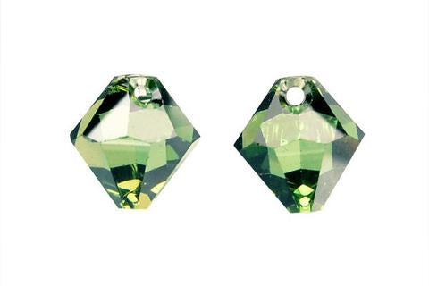 Bicone Pendant Peridot (Satin) 8mm 4pc