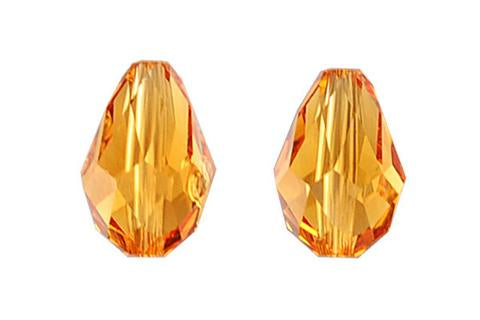 Briolette Vertical Topaz 9X6mm 2pc