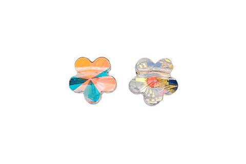 Flower Pendant Crystal (AB) 14mm 2pc