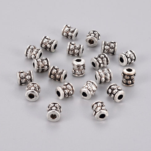 Tibetan Style Spacer Gunmetal 6mm 12pc