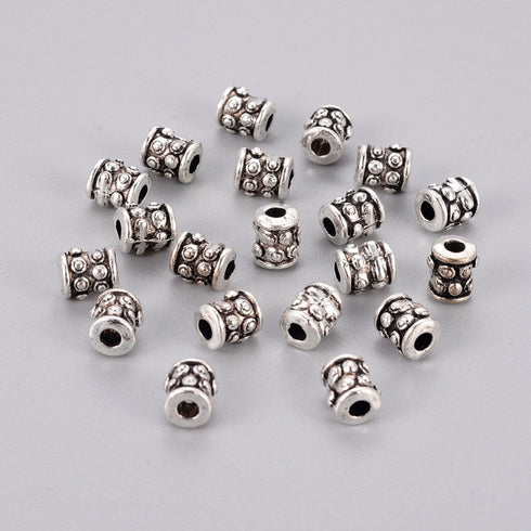 Tibetan Style Spacer Gunmetal 6mm 12pc