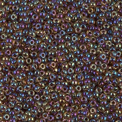 11-0357 - Candle Lit/Amber Inside Color Lined/Rainbow 10 grams