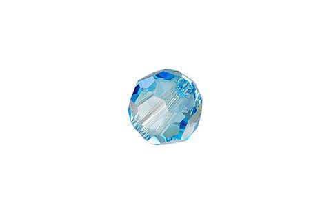 Faceted Round Aquamarine 10mm 2pc