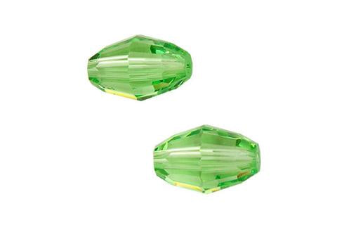 Faceted Oval Peridot 9X6mm 4pc