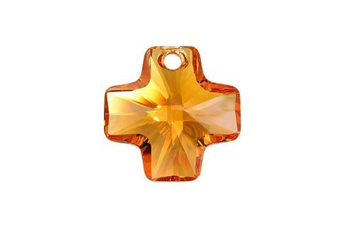 Cross Pendant Topaz 20mm 1pc