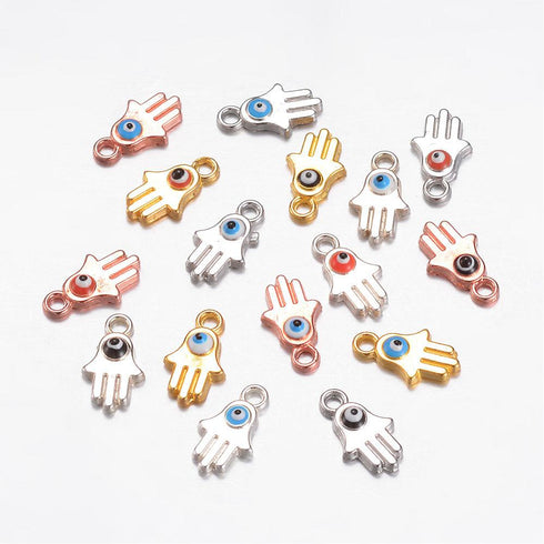 Hamsa Hand With Evil Eye 4pc