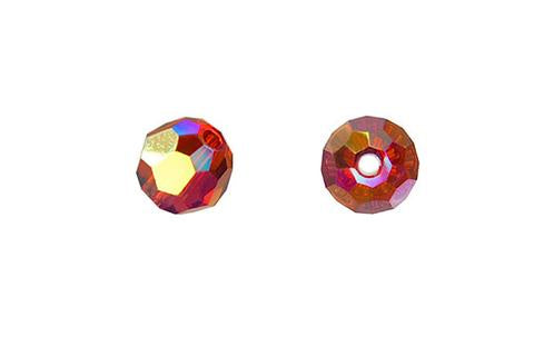 Faceted Round Indian Red (AB2X) 6mm 8pc