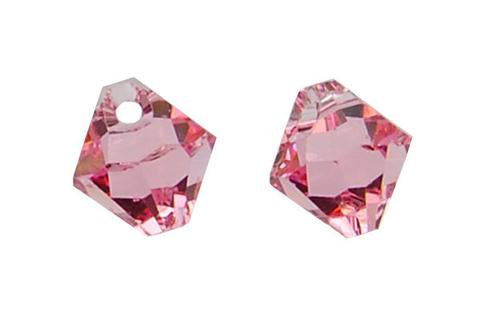 Bicone Pendant Light Rose 8mm 4pc