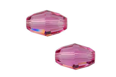 Faceted Oval Rose 9X6mm 4pc