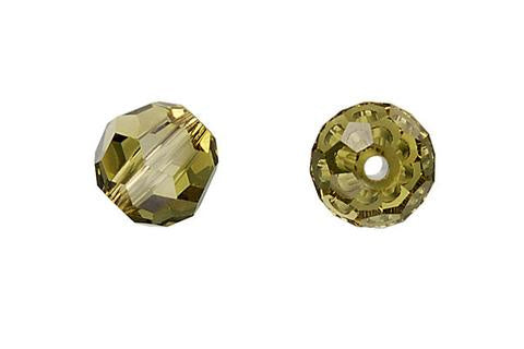 Faceted Round Khaki 6mm 8pc