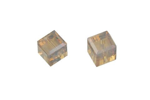 Cube Light Grey Opal 4mm 12pc