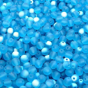 Aquamarine AB Matte Round 4mm