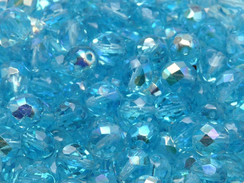 Aquamarine AB Faceted 8mm