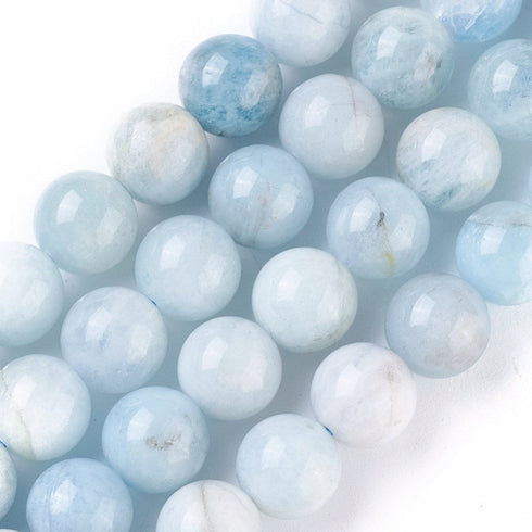Aquamarine Round Beads 8mm