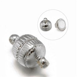 Brass Magnetic Clasp Platinum Color Nickel Free 13X8mm